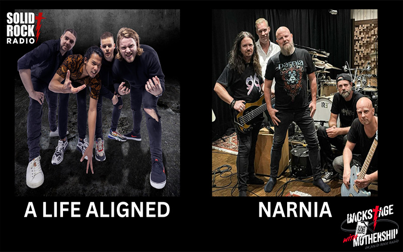The bands Narnia and A Life Aligned on Backstage With Mothership